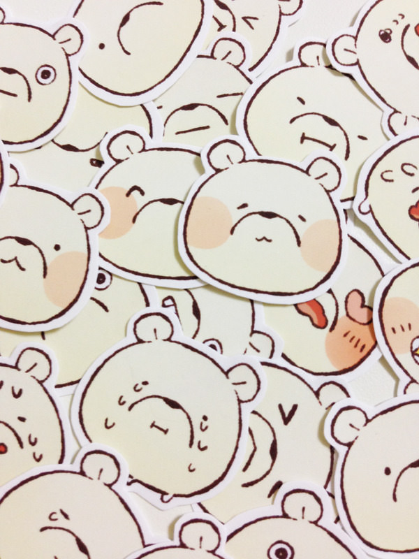 シロクマさんのお顔シール